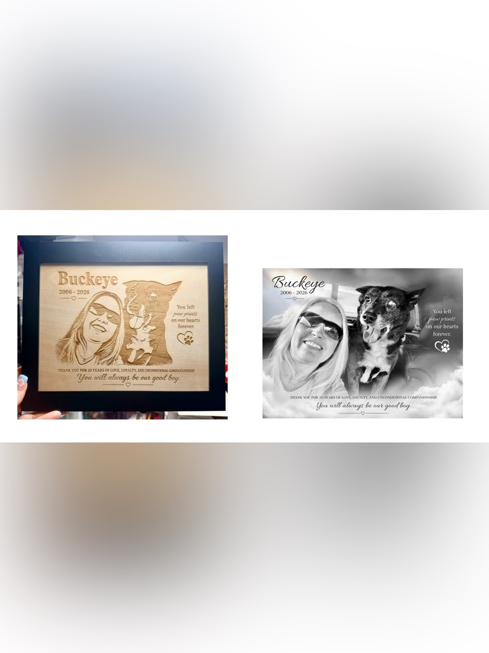 Custom engraved photo on wood any picture! pet memorial, Vacations etc - Picture 11 of 13